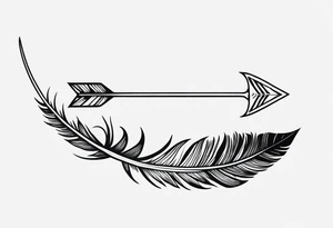 arrow, feather tattoo idea