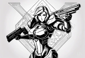 Samus shooting a triforce tattoo idea