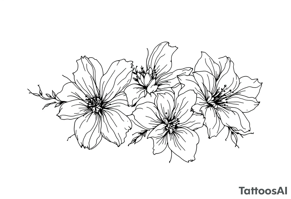 ornaments of flowers tattoo idea