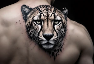 realistic cheetah tattoo idea