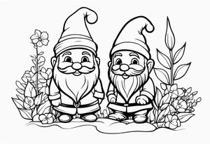 Charming Garden Gnome tattoo idea