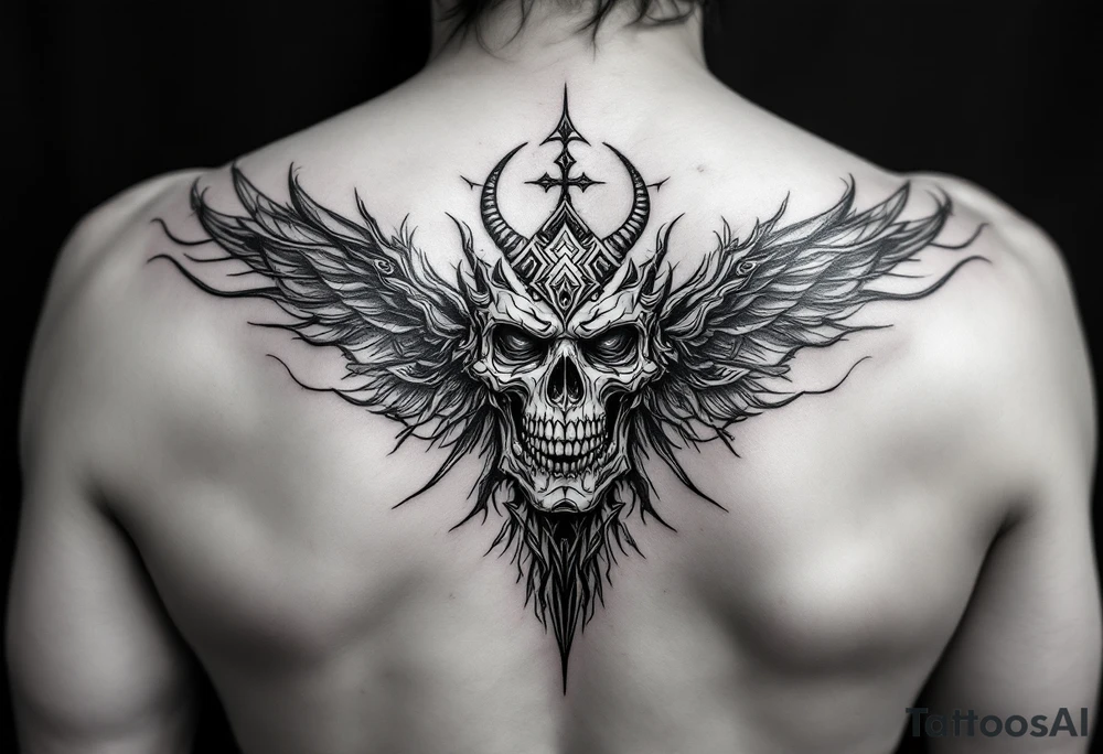 faça uma tatuagem de Exu Marabô religião quimbanda tattoo idea