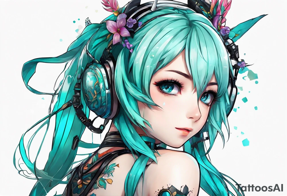 Tiny Small miku_hatsune beautiful not a portrait tattoo idea