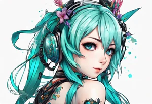 Tiny Small miku_hatsune beautiful not a portrait tattoo idea