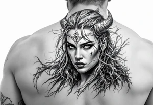 Female Viking fighters tattoo idea