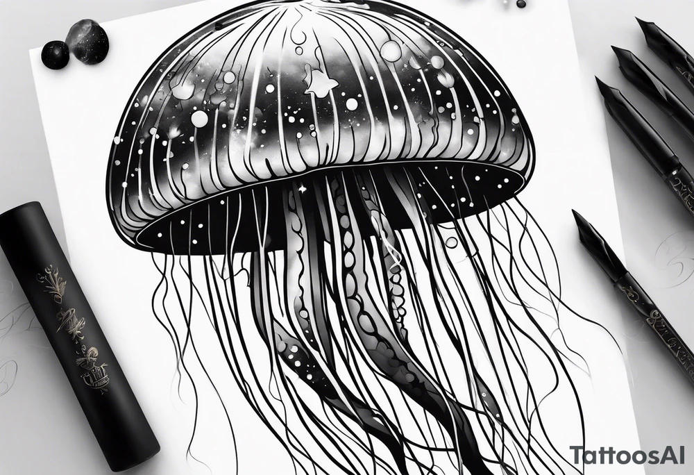 Galaxy jellyfish tattoo idea