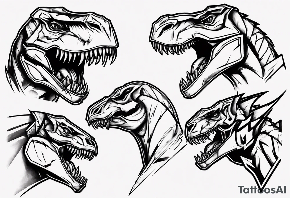mighty morphin power rangers tyrannosaurus 
Christopher tattoo idea