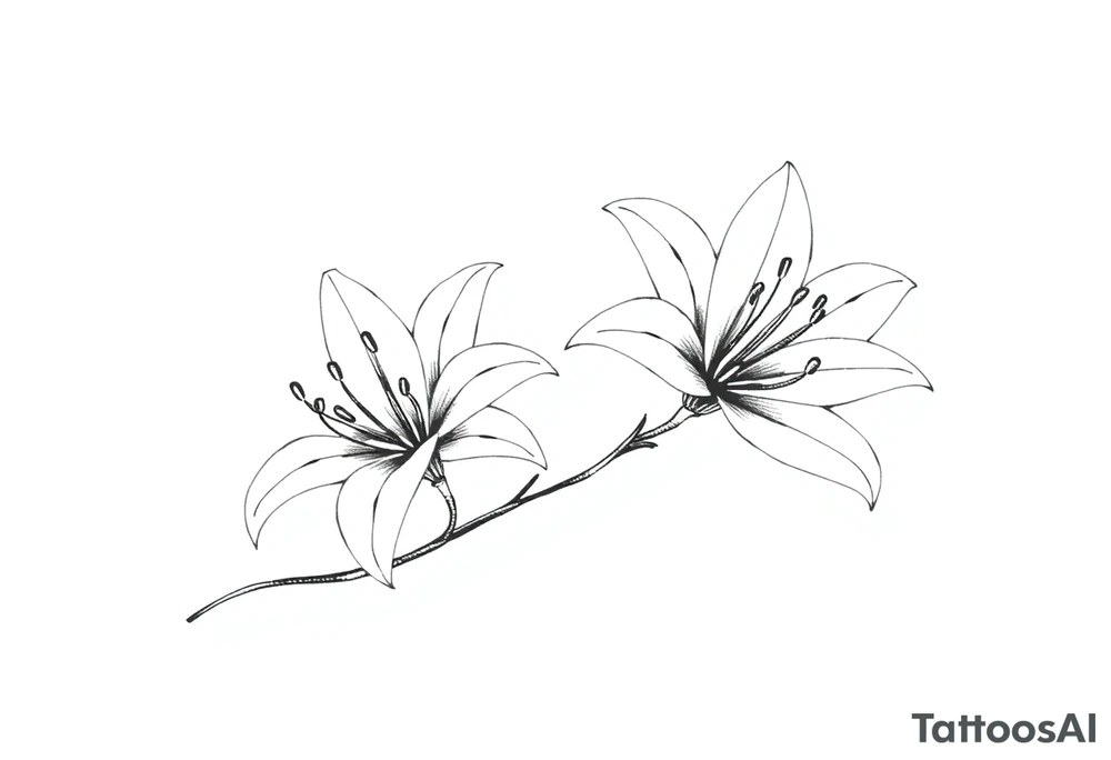 White lillies tattoo idea