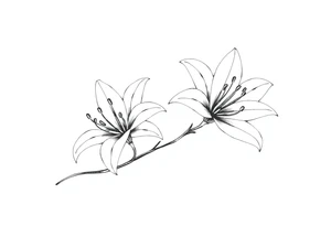 White lillies tattoo idea