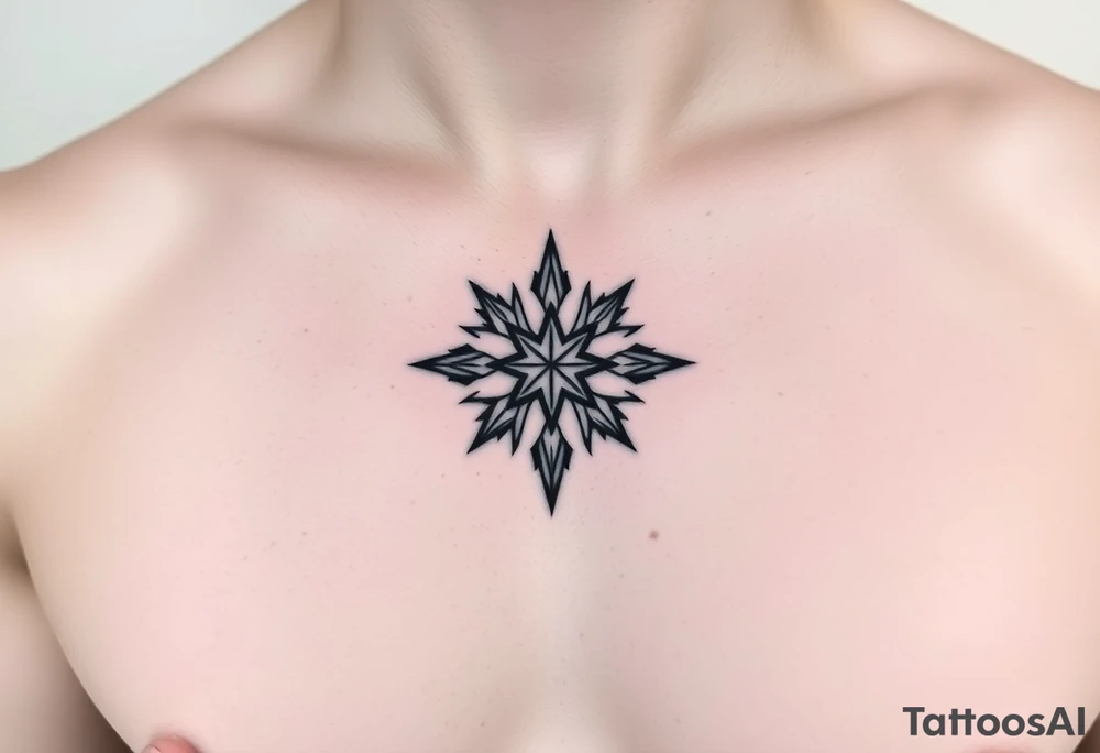 I want to create a tattoo in the center of my chest, close to my heart. It's a tattoo that I want to look at during the worst days of my life or whenever I am having a low day. To remind myself to trust the system, to trust the universe, and to trust myself. To have faith and be a warrior. To have that resilience to get back up. And yeah, like a mix of that feeling and also just to let go and trust that things will work out fine. Give me the option of a star or something that is a mix of releasing, letting go of control, and resilience - trust, belief, faith in the universe and myself. tattoo idea