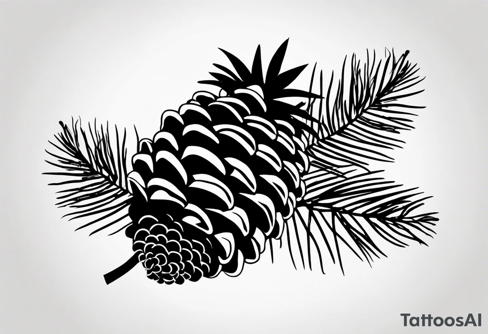 Small
Solo Pine tree
Pinecone
Silhouette tattoo idea