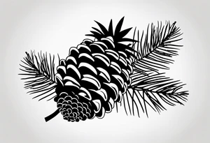 Small
Solo Pine tree
Pinecone
Silhouette tattoo idea