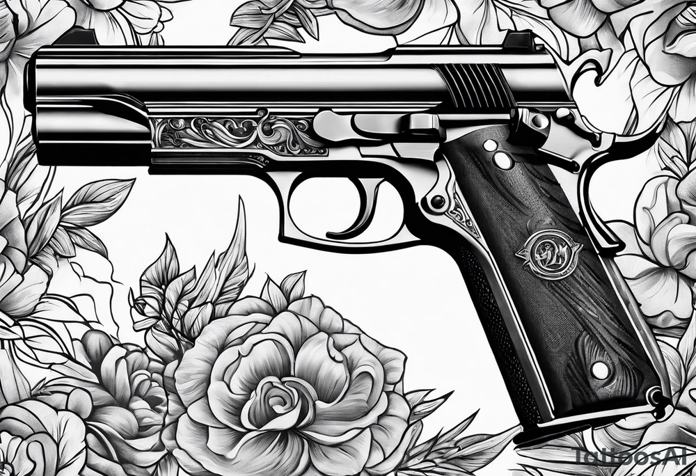 Guns money tattoo idea