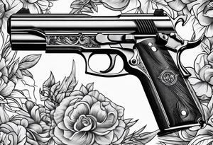 Guns money tattoo idea