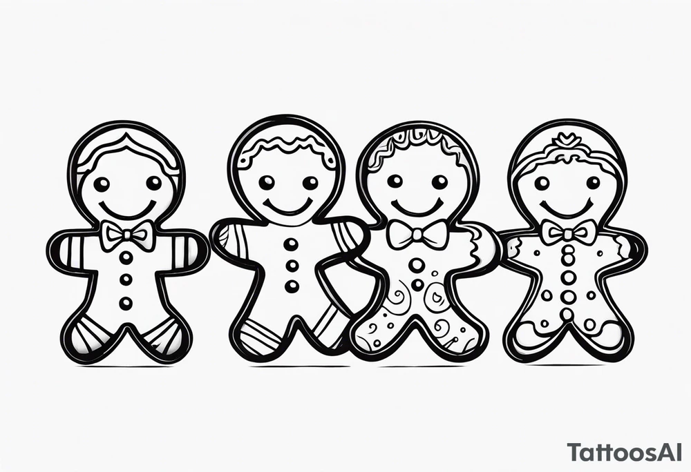GINGERBREAD MEN tattoo idea