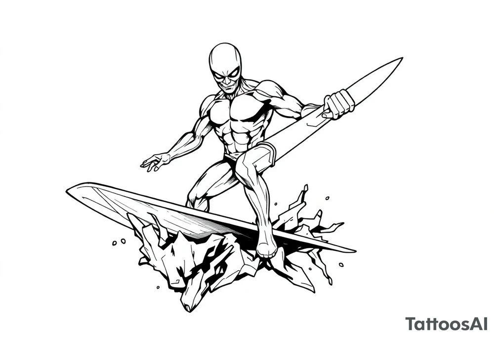 Silver Surfer comic accurate tattoo idea