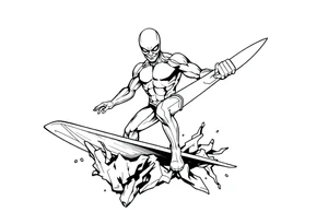 Silver Surfer comic accurate tattoo idea