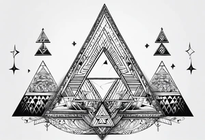 un triangulo simple sin adornos tattoo idea
