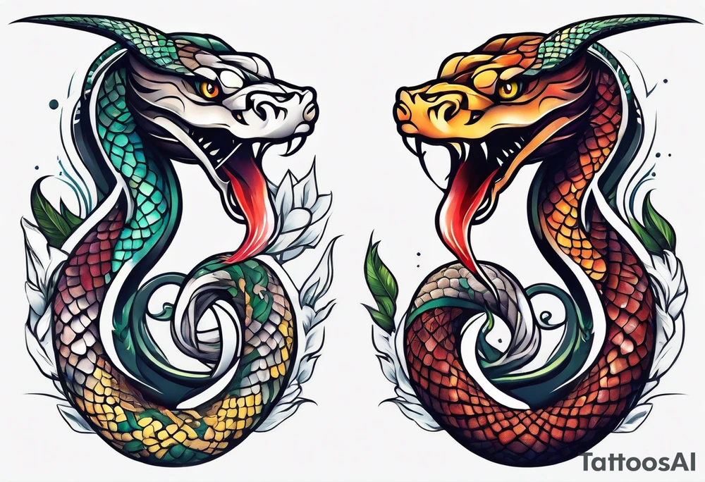 snake and dagger tattoo idea