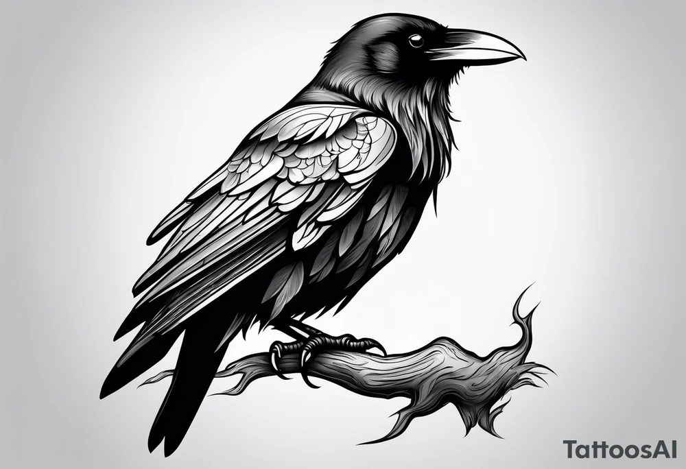 raven tattoo idea