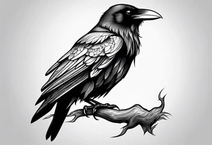 raven tattoo idea