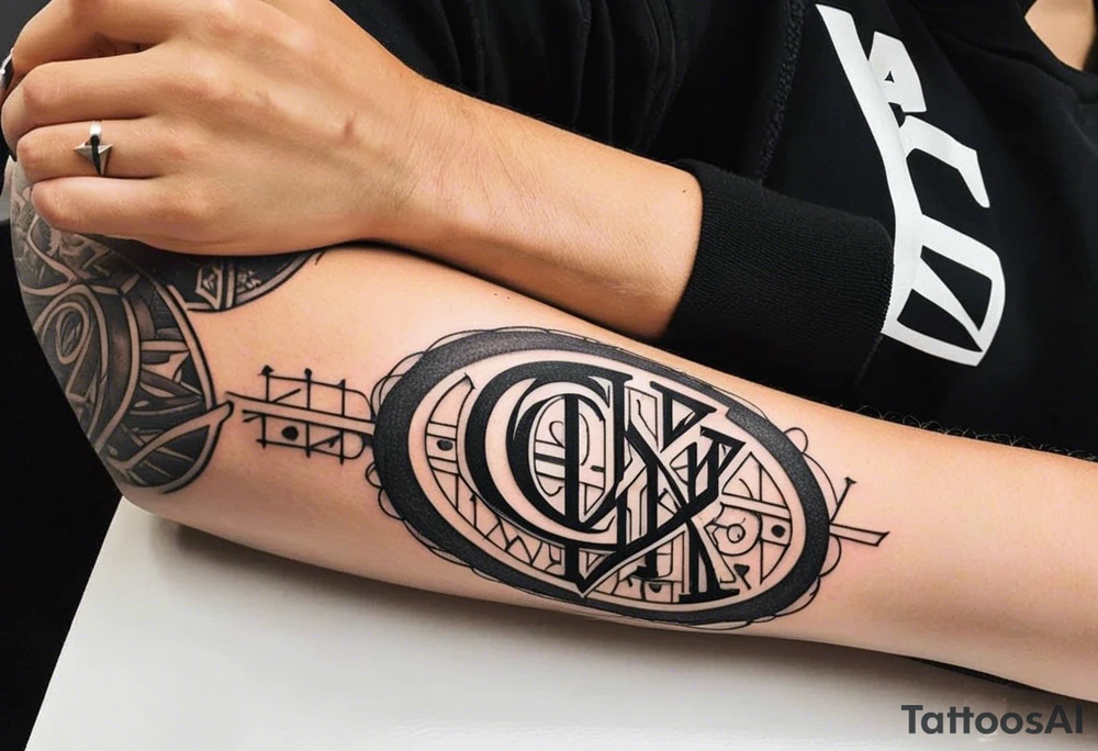 forearm tattoo that says  GenX OG tattoo idea