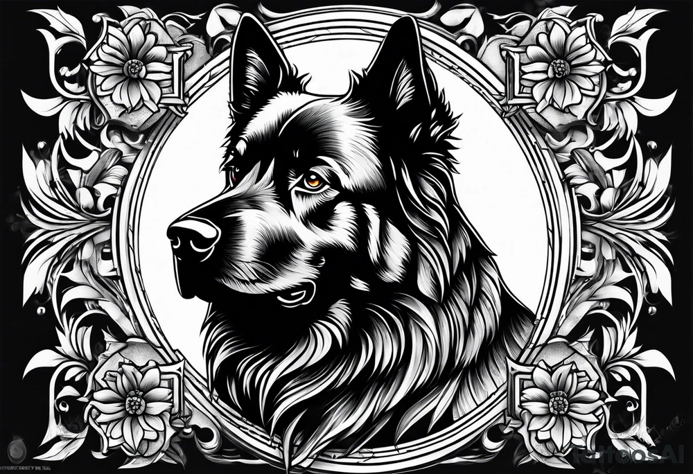 Guard dog tattoo idea