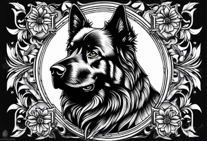Guard dog tattoo idea