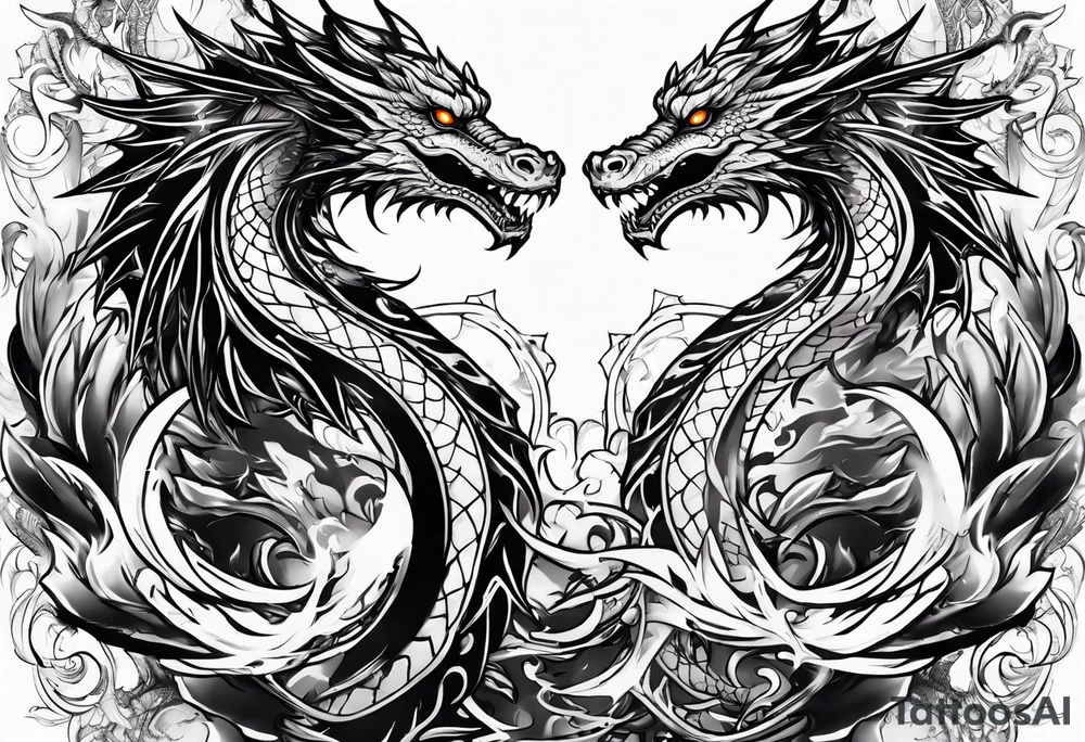 angelish 
roaring dragons tattoo idea