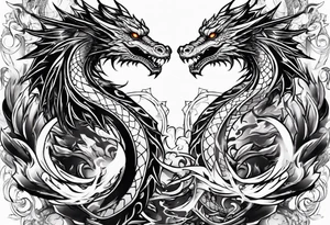 angelish 
roaring dragons tattoo idea