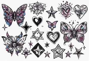 Layla Jones 
4ever and always
Hearts
Stars
Butterflies 
2004
2022 tattoo idea