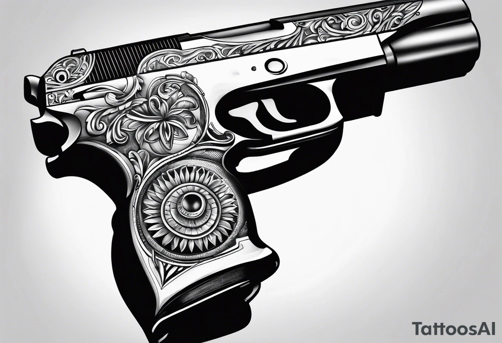 pistol tattoo idea
