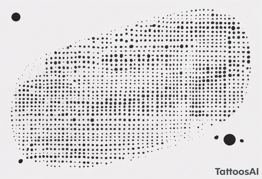 simple shape made from black dots and circles to go on upper arm/shoulder tattoo idea