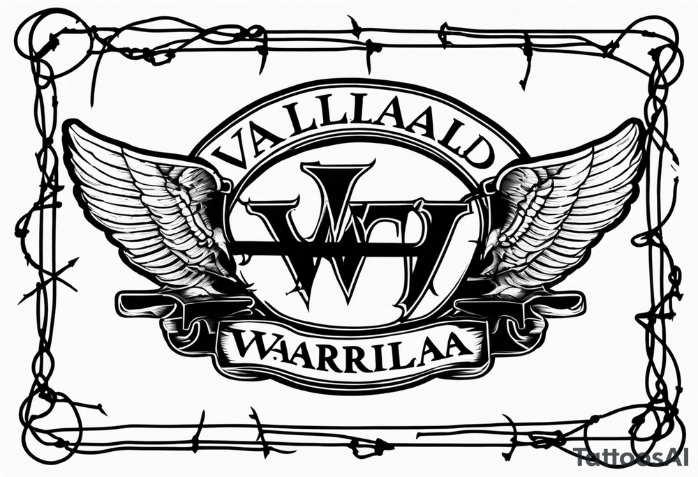 Wounded warrior valhalla barb wire tattoo idea