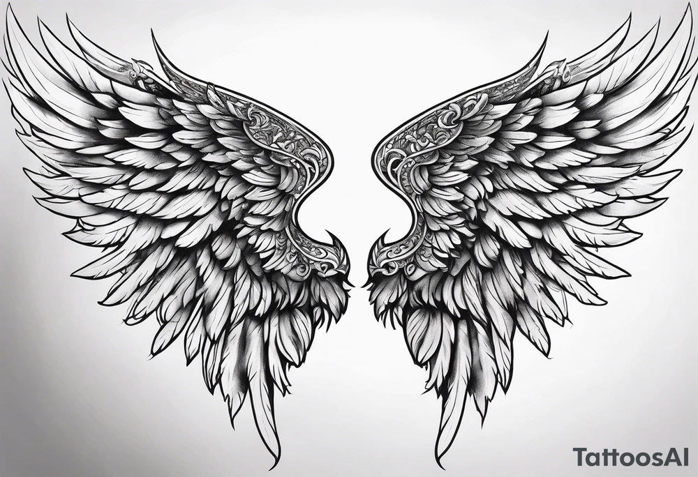 Angel wings tattoo idea