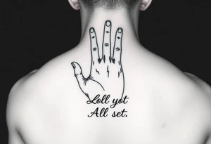 Hand signing I love you (do not show those words) with the words All Set tattoo idea
