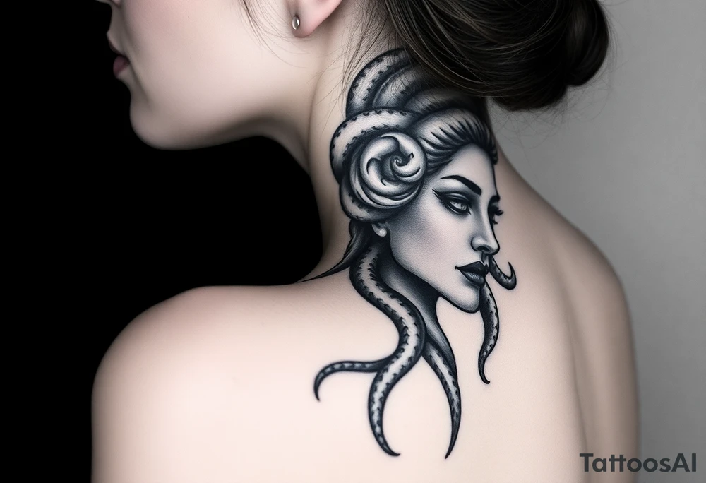 Side of Medusas face tattoo idea