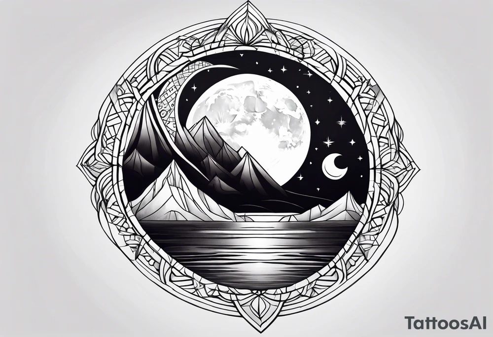 sacred moon tattoo idea