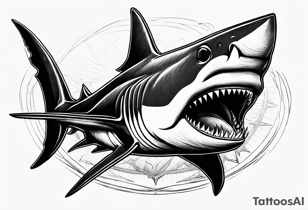 Shark reaper tattoo idea