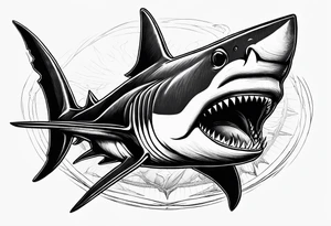 Shark reaper tattoo idea