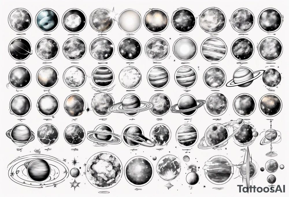 solar system tattoo idea