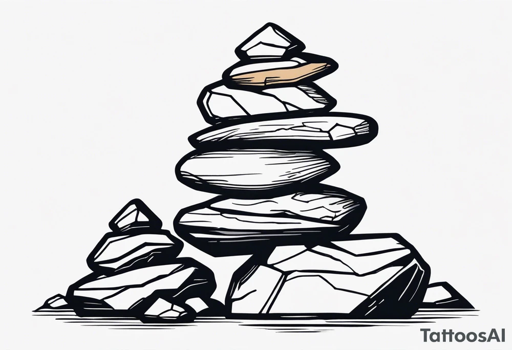 Rocks stacked on top of each other tattoo idea