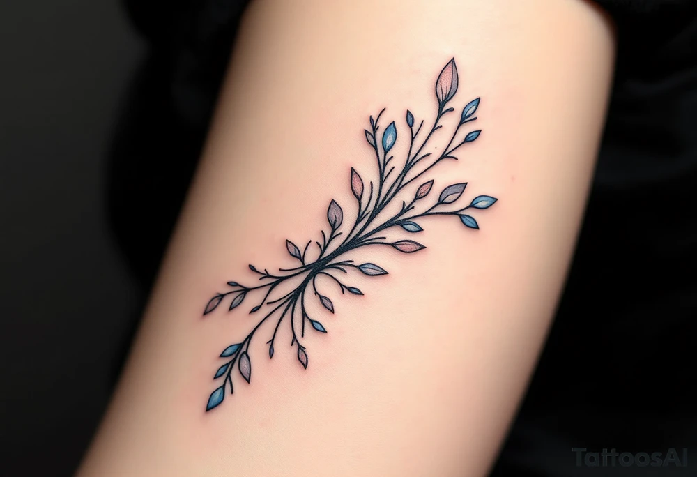 Cursive 25.12.1999 flowing along the spine in cool gray with a hint of icy blue. tattoo idea