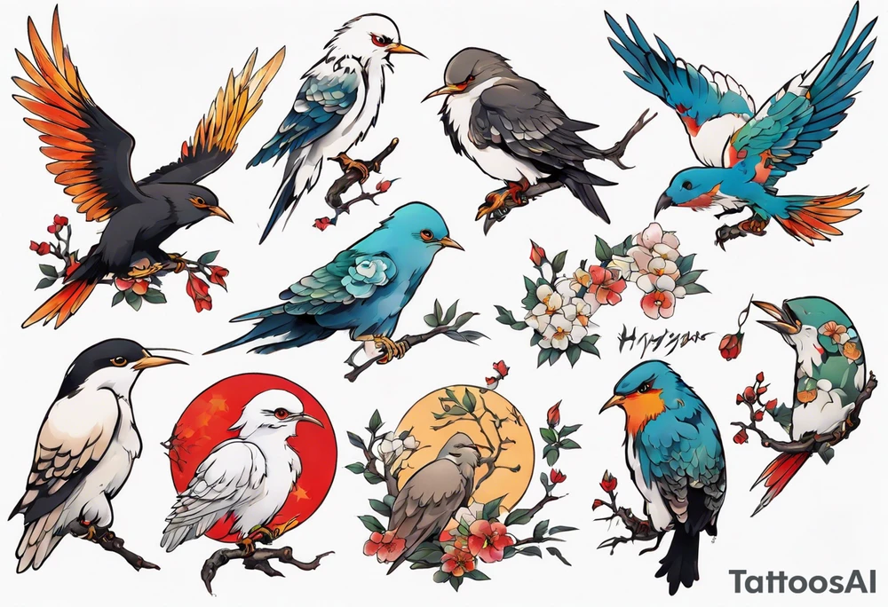 free bird tattoo idea