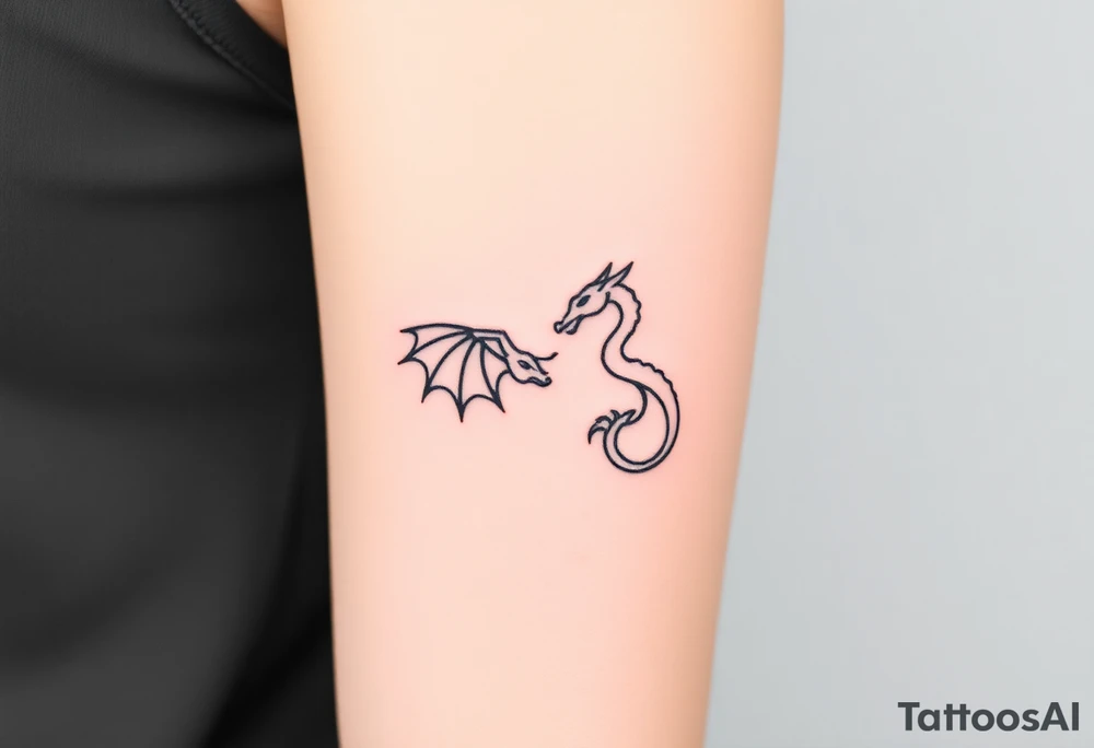 angel and dragon tattoo idea