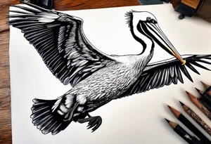 100mph pelican tattoo idea