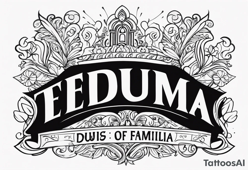 Deus e família acima de tudo tattoo idea