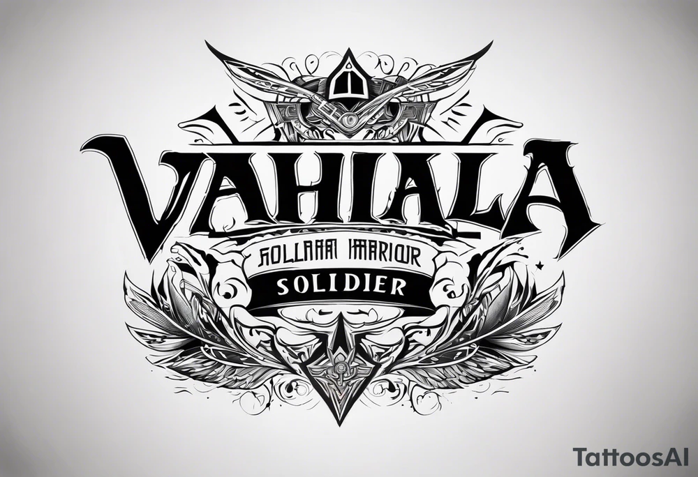 Valhalla  warrior soldier tattoo idea