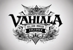 Valhalla  warrior soldier tattoo idea