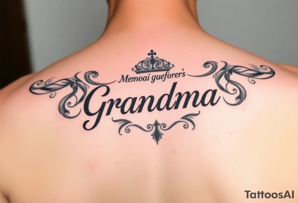 Memorial for grandma who loved gambling tattoo idea